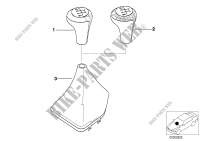 Gear shift knobs/shift lever coverings for BMW 520i 2000