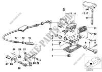 Gear shift parts, automatic gearbox for BMW 520i 1986
