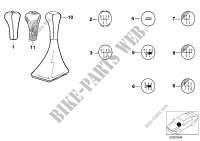 Gearshift knobs/coverings/plaques for BMW 520i 1986