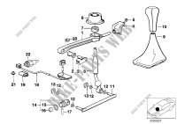 Gearshift, mechanical transmission for BMW 520i 1991