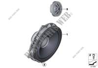 High End sound system, door, front for BMW M550dX 2012