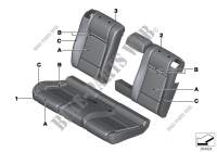 Indiv. cover, leather fit, rear (S4UKA) for BMW X6 40dX 2009