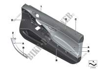 Indiv.door trim panel, front leather for BMW 650i 2014