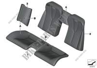Individual cover, leather, seat, rear for BMW M6 2011