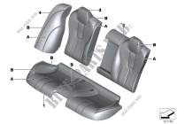 Individual cover, leather, seat, rear for BMW M6 2014