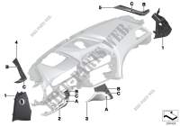 Individual dashboard, mounting parts for BMW M6 2011