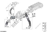Intake manifold supercharg.air duct/AGR for BMW X6 35dX 2007