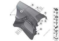 Lateral trim panel rear for BMW 640d 2010