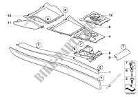 Mounted parts for centre console for BMW X5 3.0d 2006