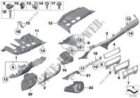 Mounting parts, instrument panel, bottom for BMW X1 20dX 2011