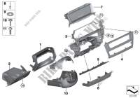 Mounting parts, instrument panel, bottom for BMW X3 20iX 2011