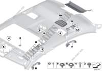 Mounting parts, roofliner for BMW 523i 2009