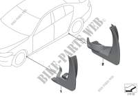 Mud flaps for BMW 550i 2010