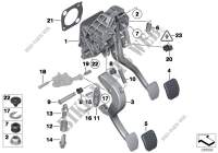 Pedals, manual gearbox for BMW 535i 2009