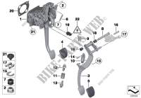Pedals, manual gearbox for BMW 535i 2009