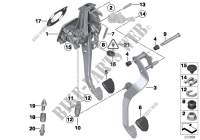 Pedals, manual gearbox for BMW X3 20dX 2009