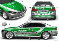 Police and Paramedic sticker for BMW 523i 2009