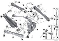 Rear axle support/wheel suspension for BMW X4 30dX 2013