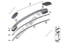 Roof moulding/Roof rail for BMW X6 30dX 2009