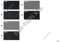 Sample page, cushion colours, fabric for BMW 330xi 2007