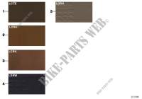 Sample page, cushion colours, leather for BMW 550i 2005