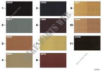 Sample page, cushion colours, leather for BMW 330Ci 2002