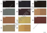 Sample page, cushion colours, leather for BMW 320Cd 2004