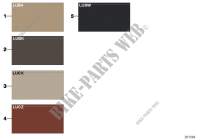 Sample page, cushion colours, leather for BMW X3 35iX 2009