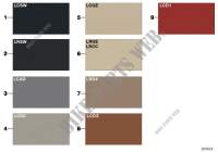 Sample page, cushion colours, leather for BMW 316i 2009