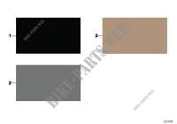 Sample page, interior trim colours for BMW 525xi 2004