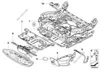 Seat, front, seat frame for BMW X5 M 2008