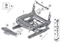 Seat, front, seat frame for BMW Z4 18i 2012