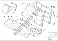 Seat, rear, cushion, & cover, basic seat for BMW M3 2000