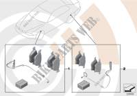 Service kit brake pads for BMW M135i 2011