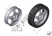 Set emergency wheel with tyre for BMW X6 35iX 2014