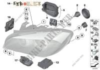 Single components f headlight Xenon/ALC for BMW X1 20i 2009