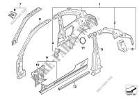 Single components for body side frame for BMW 125i 2007