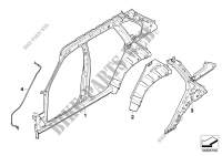Single components for body side frame for BMW X5 3.0sd 2007