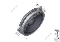 Single parts f rear door hifi system for BMW 640d 2011