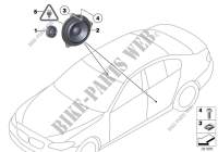 Single parts f rear door top hifi syst. for BMW 530i 2009