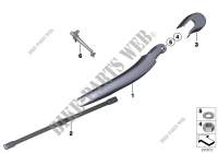 Single parts for rear window cleaning for BMW 320d 2011
