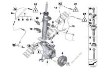 Spring strut,front, EDC/mounting parts for BMW X3 20dX 2009