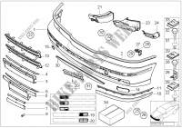 Trim panel, front for BMW 540i 1995