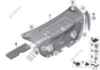 Trim panel, trunk lid for BMW 535d 2009