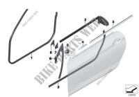 Trims and seals, door, front for BMW 650i 2014
