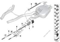 Vacuum control, exhaust flap for BMW 550i 2009