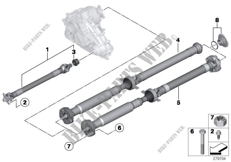 4 wheel drive shaft/Insert nut for BMW X6 35iX 2014