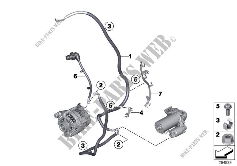 Battery cable/cable starter for BMW X6 40dX 2009