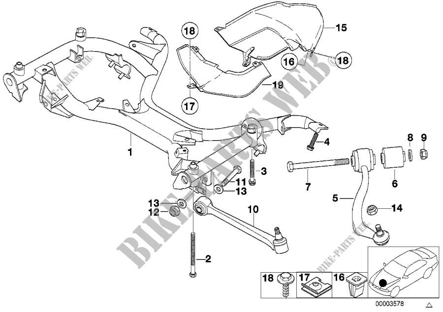 Front axle support/wishbone for BMW 728i 1998