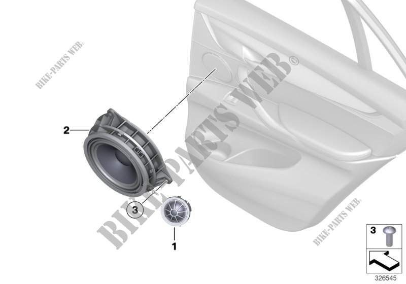 High End sound system, door, rear for BMW X6 35iX 2014
